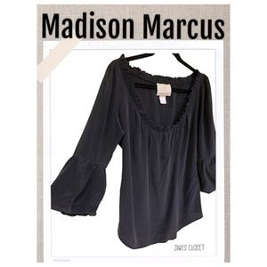 Madison Marcus Blouse Authentic Black Silk Blouse by Madison Marcus Size M